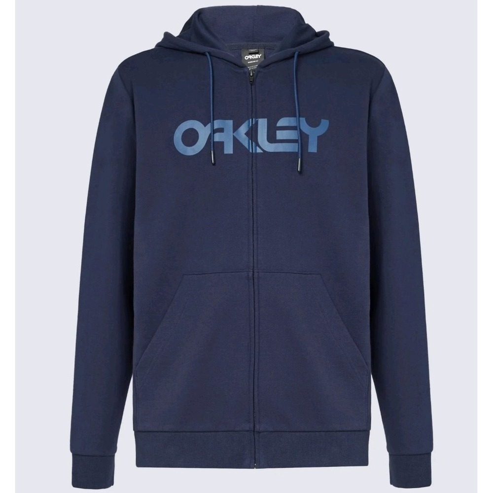 Oakley Men's Teddy Full Zip Hoodie Sweatshirt Cotton Jacket Navy Sz Small NEW!